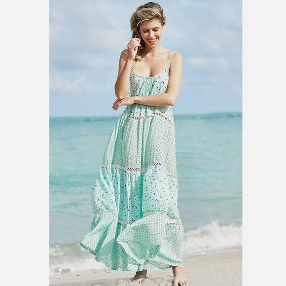 Debbie Katz Dresses & Skirts - Debbie Katz Lily Beach Cover Up Maxi Dress in Aqua